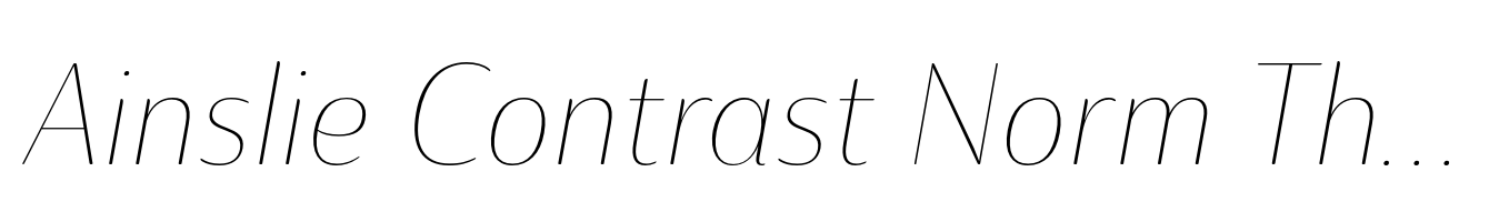 Ainslie Contrast Norm Thin Italic